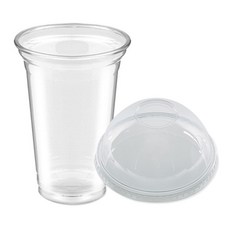 워너비커피 테이크아웃 아이스컵 98파이 20온스 컵 + 돔뚜껑 세트, 600ml, 100개입, 1세트
