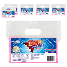 輕時代 超能裝平底清潔袋(大) 63x70cm±5% 高密度聚乙烯(HDPE) 收納與清潔, 32L, 6袋