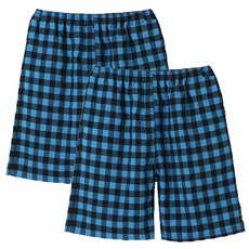 캐리루시 데일리룩 큰 체크 선염 통기성 5부 잠옷 바지 2p