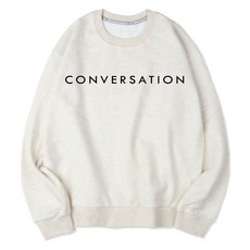 VENHIT CONVERSATION字樣寬鬆刷絨長袖上衣