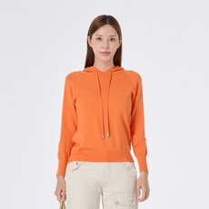 Elsso 女款針織連帽羅紋長袖休閒日常毛衣