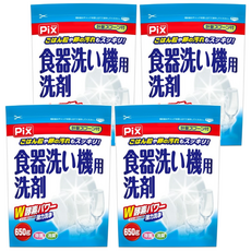 Lion Chemical 獅子化學 無香 洗碗機專用W雙重酵素洗碗粉 650g, 4個