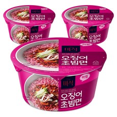 더미식 오징어 초빔면 컵 130g, 3개