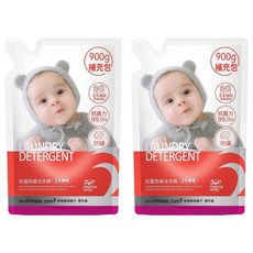媽媽餵 抗菌防蟎洗衣精補充包 2倍濃縮 美國EPA認證 99.9%抗菌力, 900g, 2包