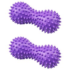 Hudaon 花生腳底按摩指壓球, 紫色, 2個