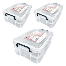 KEYWAY 聯府 強固型掀蓋整理箱 23L, 透明色, 3個