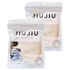 JIUJIU 親親 涼感系列 醫用3D立體口罩 成人款, 奶油霜白, 10入, 2組