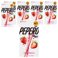 LOTTE 樂天 PEPERO草莓脆粒餅乾棒, 32g, 6盒