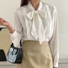 afinar 女士蝴蝶結領襯衫