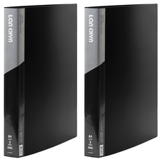 Lan CHYn 連勤牌文具 PP 馬卡色系四孔1吋圓型夾 LC-6004 K, 黑色LC-6004K(四孔), 2個