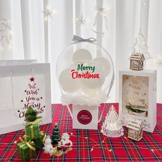 LOVELY FARM LED聖誕魔術氣球 + 壓克力樹套組, 7 聖誕老人 + 1白色