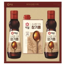 CJ BEKSUL 白雪 香氣濃郁芝麻油2號 + 購物袋, 1套