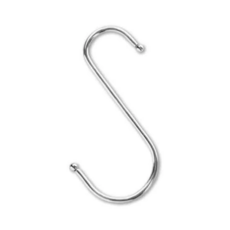 不鏽鋼S型掛鉤 G287 中 9 x 5cm 15g, 銀色, 30個