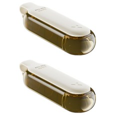 Joyberry 便攜式一鍵半自動一週旅行用防潮藥盒 奶油杏色, 2個