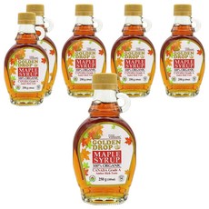 골든드롭 100% 유기농 캐나다 A등급 앰버리치 메이플 시럽, 189ml, 6개