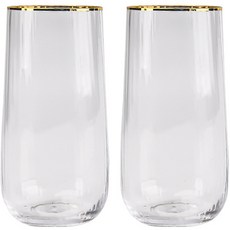 羅徹斯特金邊純淨玻璃杯 530ml, 單一顏色, 2個