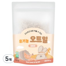퍼기 유아용 유기농 오트밀 이유식 포리지, 300g, 5개