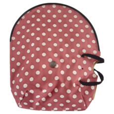 Junying Fang 立體機車手把套 尼龍防水布, 粉白點, 1雙