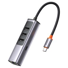 맥도도 C타입 5포트 멀티 허브 USB3.0x3+PD100W+LAN HU111, Deep Grey, 1개