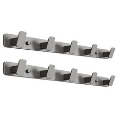 掛壁掛勾架，太空鋁 ABS材質，單勾/4鉤/5鉤，附免釘膠, 單色, 1組