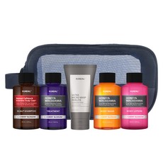 KUNDAL 昆黛爾 蜂蜜夏威夷果強健髮根旅行盥洗組+網狀化妝包 櫻花香, 1組