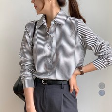 afinar 女款寬鬆條紋基本款襯衫