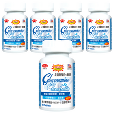 good Life 得意人生 複方葡萄糖胺+MSM+II型膠原蛋白 膜衣錠, 60顆, 5罐