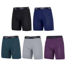 arnaldo bassini 男款彈性長版平口內褲5入組