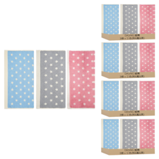 DASING 達興 美國棉緹花方巾 S1501 33 x 35cm 12條, 三色(粉&藍&黑), 1組