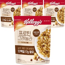 Kellogg's 家樂氏 蛋白質格蘭諾拉麥片 黑巧克力球口味, 450g, 4包
