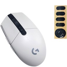 로지텍 G304 LIGHTSPEED 게이밍 무선 마우스 M-R0071 + 피트 세트, 화이트(마우스)