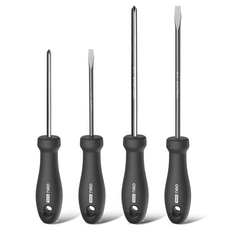 델리 툴즈 홈시리즈 일자 십자 드라이버 4종 세트 블랙 HT1004, 1개