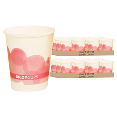 Mass 生活好物 一次性可分解環保紙杯 水墨 245ml, 100個, 2袋