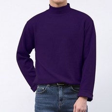 DANGOON 男款素色半高領寬鬆版針織衫