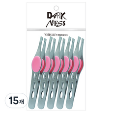 Darkness 不鏽鋼斜口鑷子, 混色, 15個