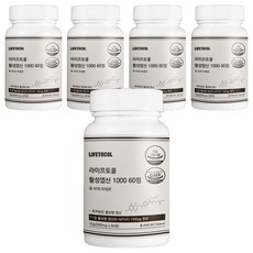 LIFETOCOL 活性葉酸錠 1000, 60顆, 18g, 5罐