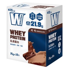 義美生醫 W PROTEIN 乳清蛋白飲 可可 10包, 1盒, 350g