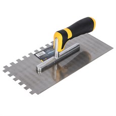 델리 툴즈 다용도 카본 스틸 일자 손잡이 석고 흙손 미장도구 실버 EDL509312, 1개