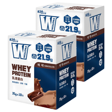 義美生醫 W PROTEIN 乳清蛋白飲 可可 10包, 2盒, 35g