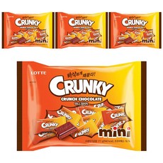 롯데웰푸드 롯데제과 미니 크런키, 171g, 4개