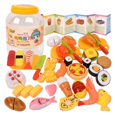 요정프루티 싹뚝 패스트푸드 자르기 썰기 소꿉놀이 세트, 혼합색상, 1개