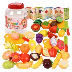 妖精水果 喀嚓切水果遊戲 + 收納桶組合, 混合顏色, 1個