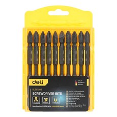 델리 툴즈 임팩트 정밀 스크루 드라이버 비트 10p 세트 EDL253202, 1세트