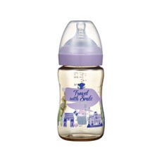 KU.KU Duckbill 酷咕鴨 品味巴黎PPSU寬口奶瓶, 優雅紫, 260ml, 1個