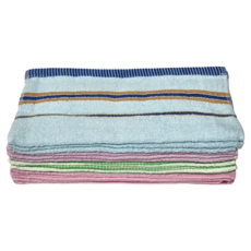 慶華棉業 純棉紗毛巾12條 - 台灣製造 33x74cm, 夾心派色, 1組