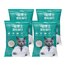 iCat 寵喵樂 喵博士 無塵澎潤土貓砂 小米粒款, 5L, 天然礦土, 強效凝結, 薰衣草, 4包