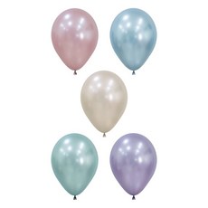 Sempertex 30cm 珠光氣球 5種 x 6p 套組, 奶油珠光, 櫻花粉, 北極藍, 清涼薄荷, 淺紫水晶, 1套