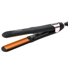 YES BEAUTY 鈦金溫控半月形離子夾 22mm, 黑色, YB-7400