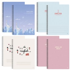 ibis 英語筆記本4件組, 紫色, 淺藍色, 象牙白, 粉紅色, 2套