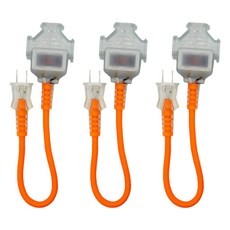 FONG HUA 崶華 C型動力線 3孔延長線, 30cm, 橘色, 3個